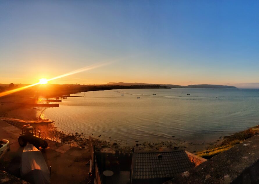 Looking over the Bay from Mickeys in Bwlcthocyn towards Abersoch and a stunning sunset